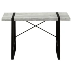 Monarch Computer desk - 48"l / reclaimed wood / black metal - Grey Best