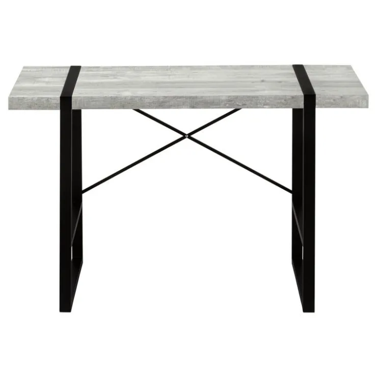 Monarch Computer desk - 48"l / reclaimed wood / black metal - Grey Best