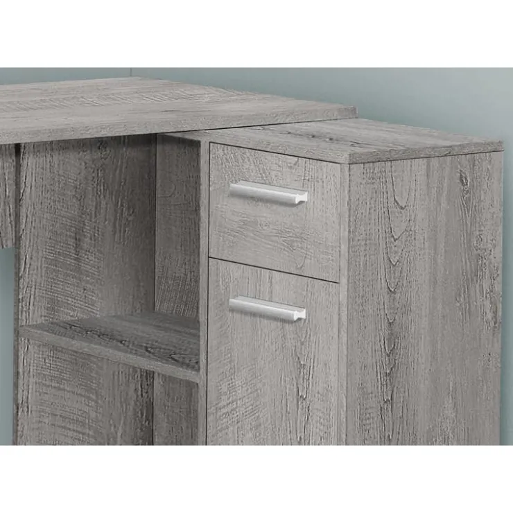 Monarch Computer desk - 46"l / industrial / storage cabinet - Grey Online