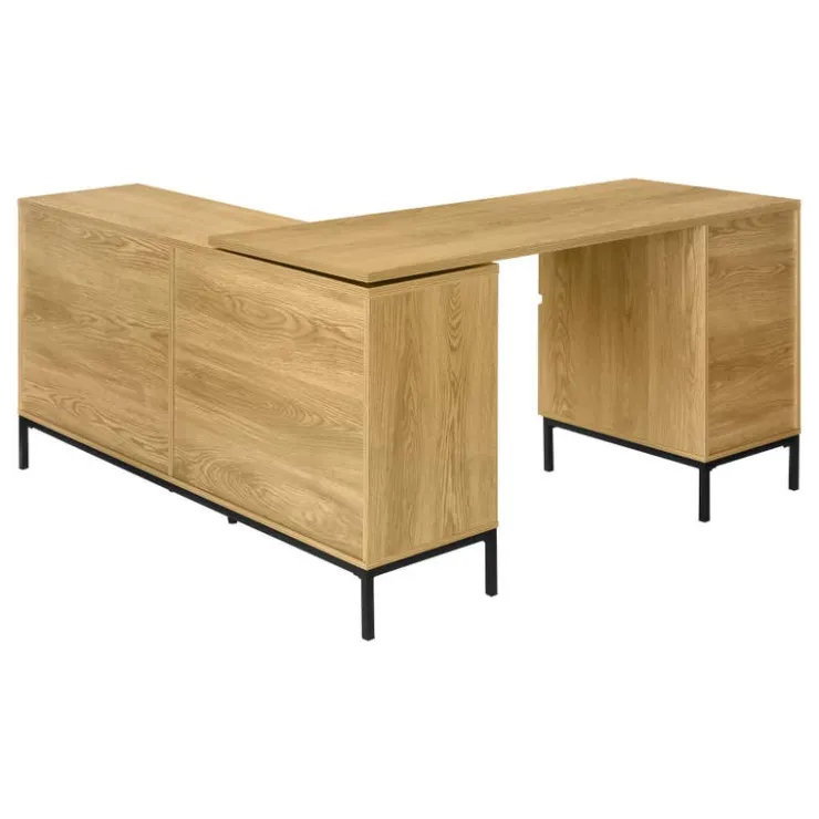 Monarch Computer desk - 60"l / light l-shaped corner - Oak Best