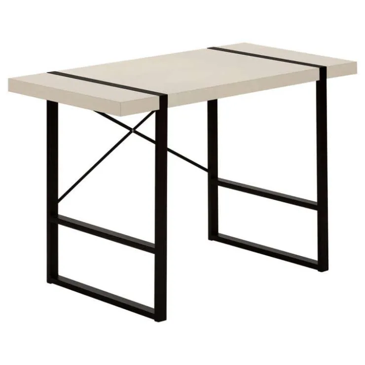 Monarch Computer desk - 48"l / modern / black metal - Taupe Clearance