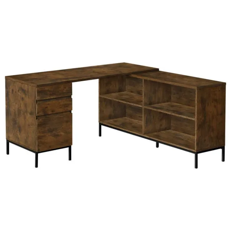 Monarch Computer desk - 60"l / rustic l-shaped corner - Brown Online