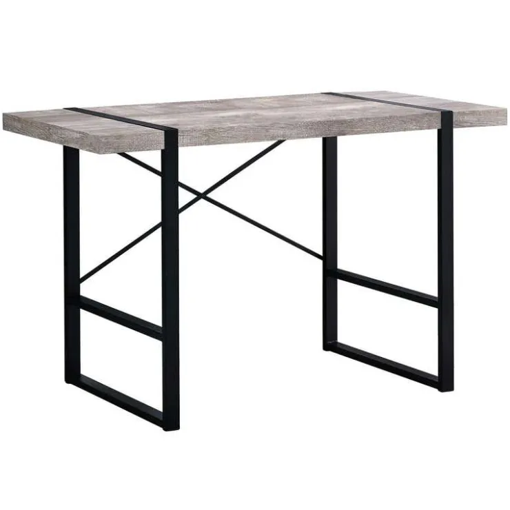Monarch Computer desk - 48"l / reclaimed wood / black metal - Taupe New