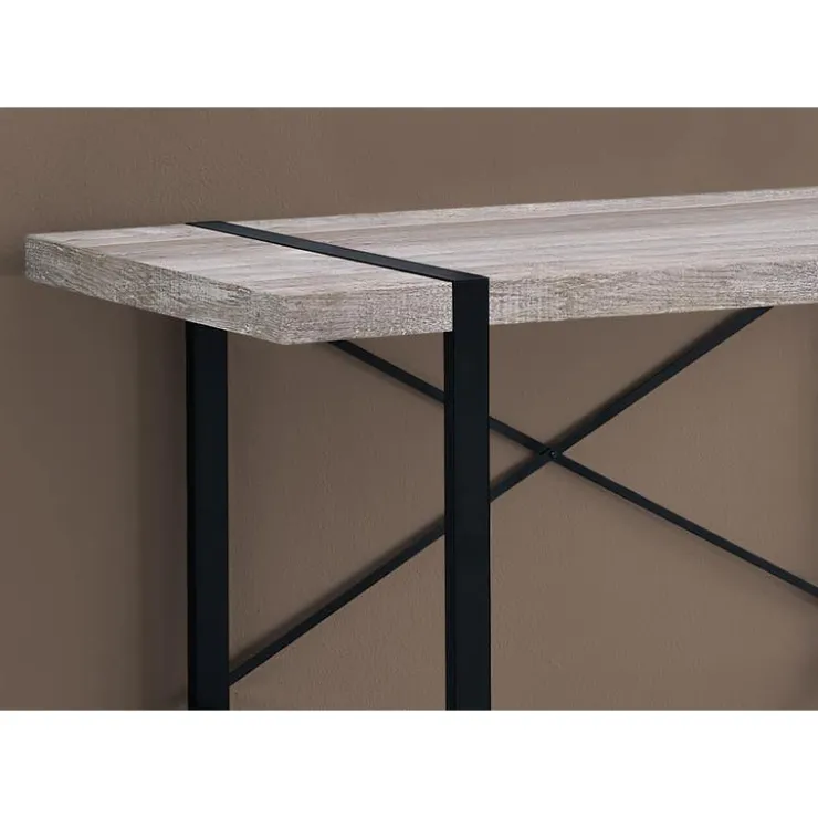 Monarch Computer desk - 48"l / reclaimed wood / black metal - Taupe New
