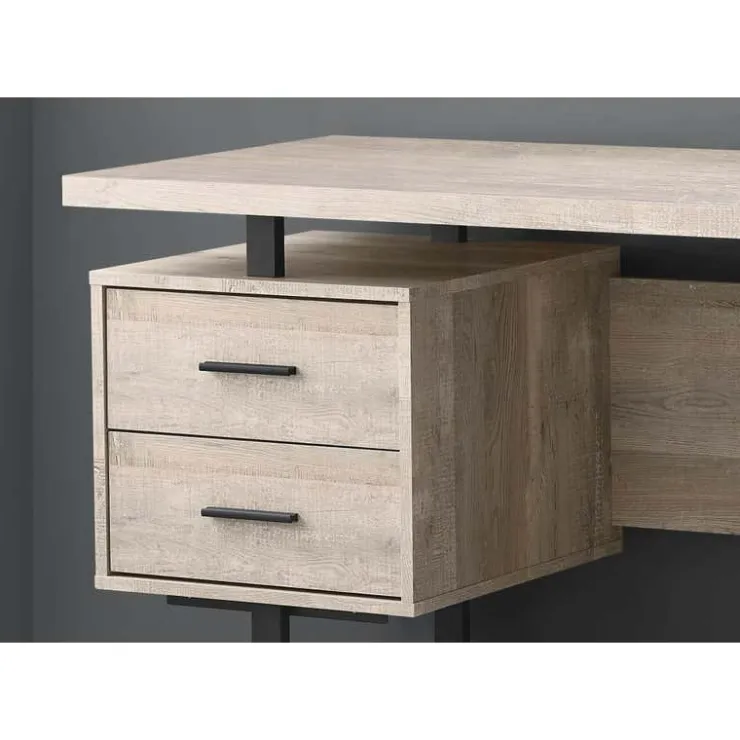 Monarch Computer desk - 60"l / reclaimed wood / black metal - Taupe Sale