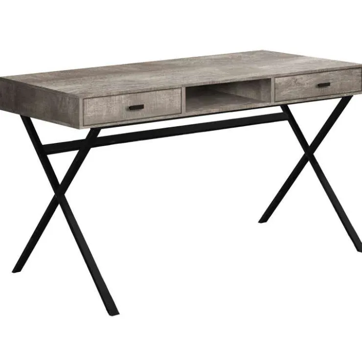 Monarch Computer desk - 48"l / reclaimed wood / black metal - Taupe Sale