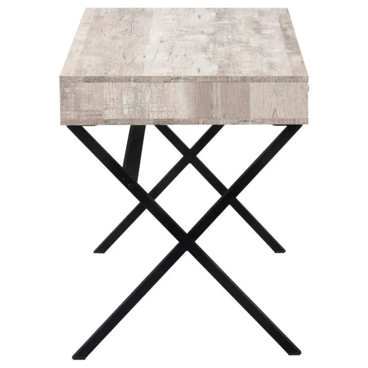 Monarch Computer desk - 48"l / reclaimed wood / black metal - Taupe Sale