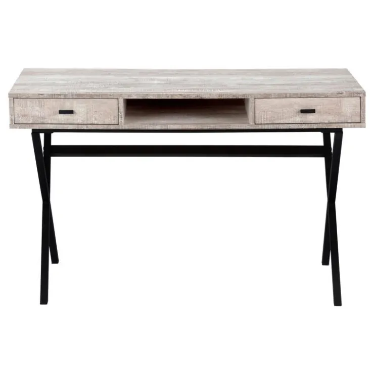 Monarch Computer desk - 48"l / reclaimed wood / black metal - Taupe Sale