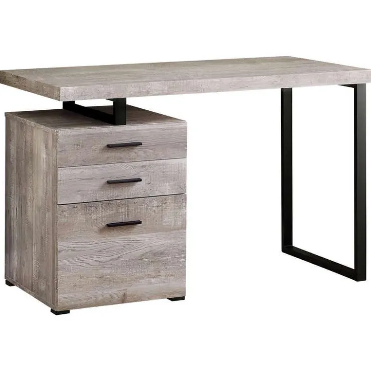 Monarch Computer desk - 48"l / reclaimed wood / black metal - Taupe Sale