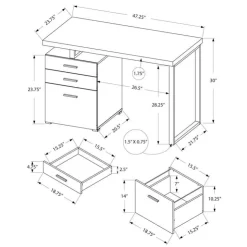 Monarch Computer desk - 48"l / reclaimed wood / black metal - Taupe Sale