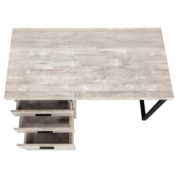 Monarch Computer desk - 48"l / reclaimed wood / black metal - Taupe Sale