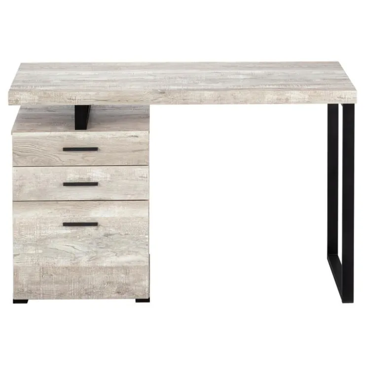 Monarch Computer desk - 48"l / reclaimed wood / black metal - Taupe Sale