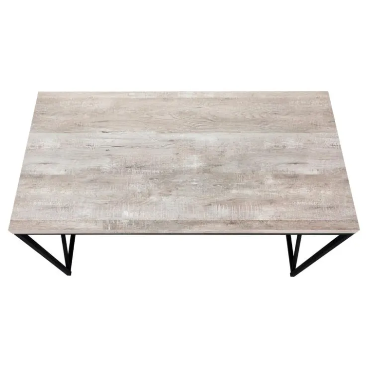 Monarch Computer desk - 48"l / reclaimed wood / black metal - Taupe