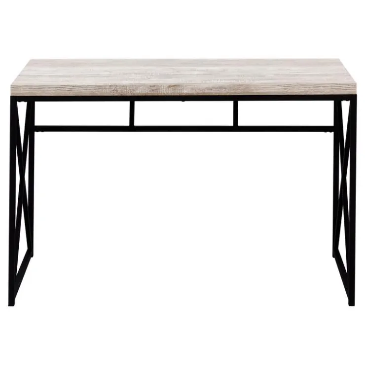 Monarch Computer desk - 48"l / reclaimed wood / black metal - Taupe
