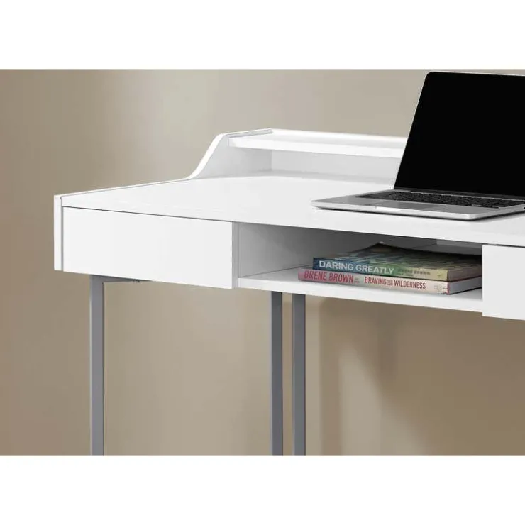 Monarch Computer desk - 48"l / / silver metal - White Online