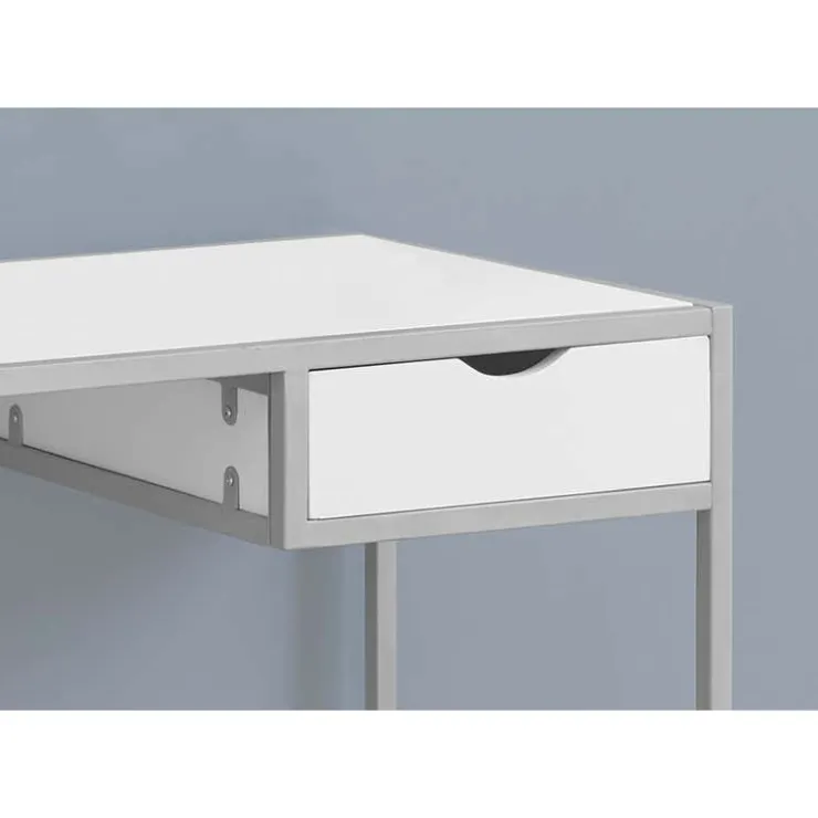 Monarch Computer desk - 42"l / / silver metal - White Discount