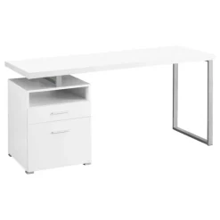 Monarch Computer desk - 60"l / / silver metal - White New