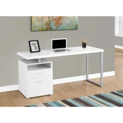 Monarch Computer desk - 60"l / / silver metal - White New