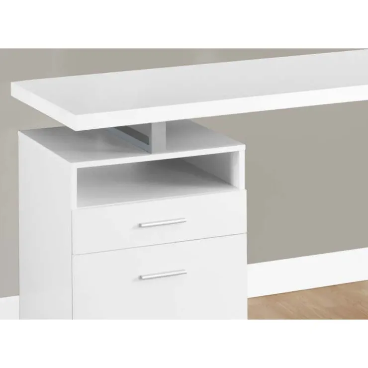 Monarch Computer desk - 60"l / / silver metal - White New