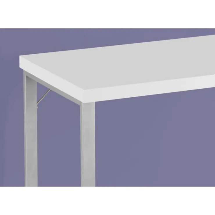 Monarch Computer desk - 48"l / / silver metal - White Hot