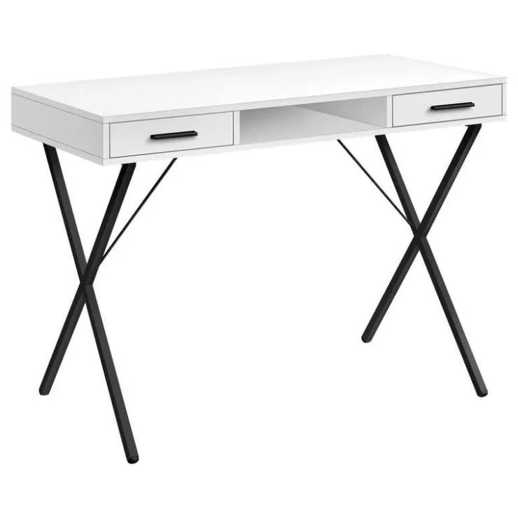 Monarch Computer desk - 42"l / / black metal - White Best