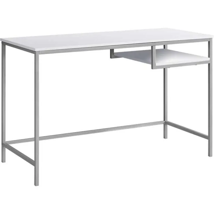 Monarch Computer desk - 48"l / / silver metal - White New