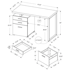 Monarch Computer desk - 48"l / left or right facing - White Sale