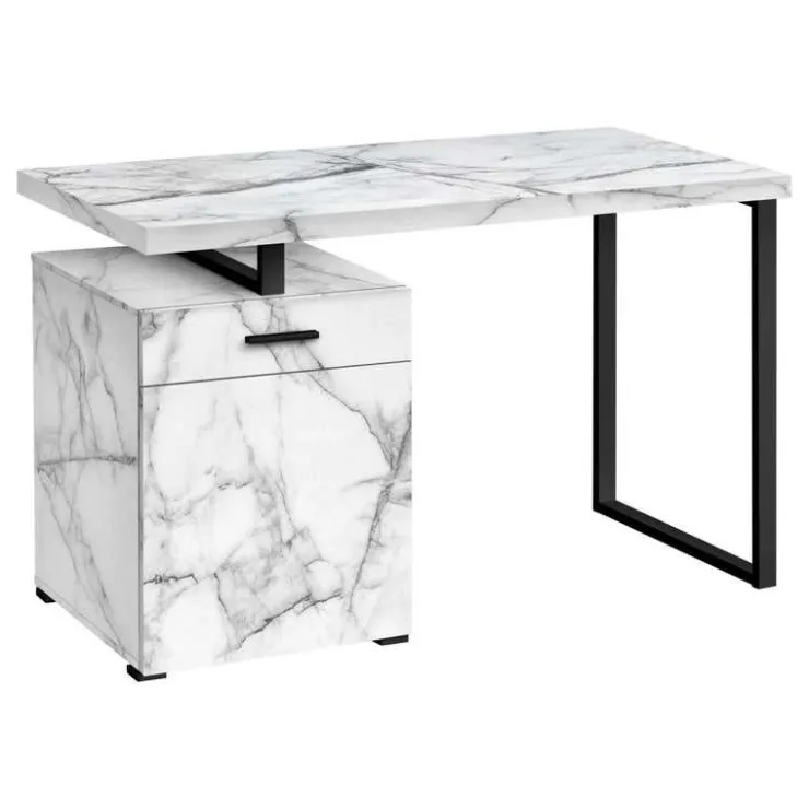 Monarch Computer desk - 48"l / marble left or right facing - White Clearance