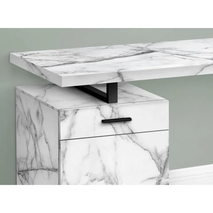 Monarch Computer desk - 48"l / marble left or right facing - White Clearance