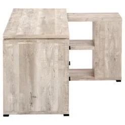 Monarch Computer desk - l-shaped / corner / 3 drawers / 2 open shelves / 3 cubbies - - Taupe New