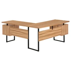 Monarch Computer desk - l-shaped / corner / 3 drawers / metal legs / reversible - 71