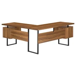 Monarch Computer desk - l-shaped / corner / 3 drawers / metal legs / reversible - 71