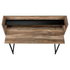 Monarch Computer desk - small hutch / 1 shelf / trapezoid-shaped legs - 48