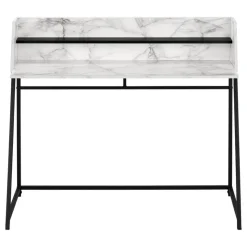 Monarch Computer desk - small hutch / 1 shelf / trapezoid-shaped legs - 48