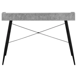 Monarch Computer desk - small hutch / 2 storage cubbies / 1 shelf - 48"l - stone - Grey Best