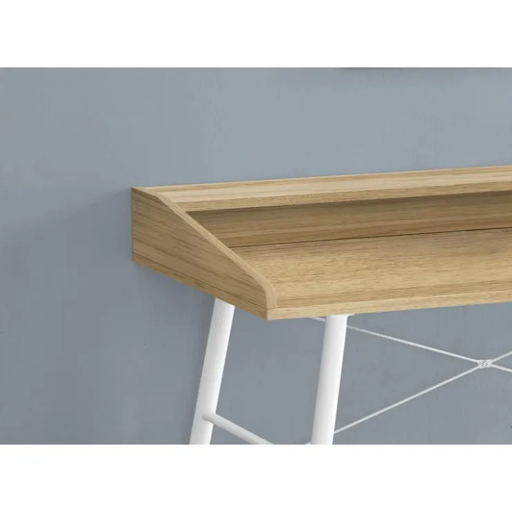 Monarch Computer desk - small hutch / 2 storage cubbies / 1 shelf - 48"l - wo - Natural Clearance