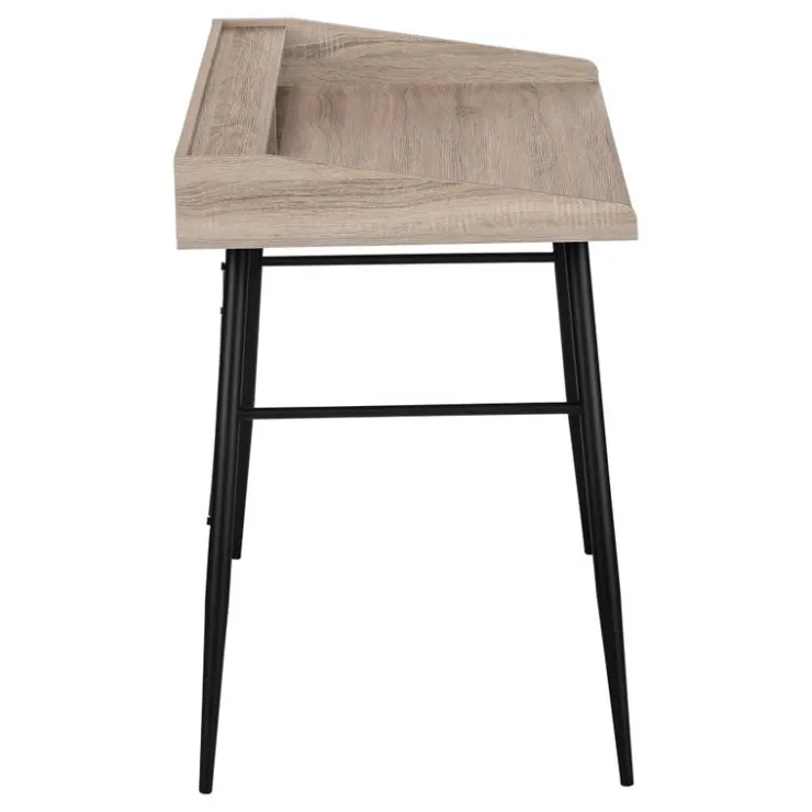 Monarch Computer desk - small hutch / 2 storage cubbies / 1 shelf - 48"l - - Dark Taupe Outlet