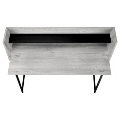 Monarch Computer desk - small hutch / 1 shelf / trapezoid-shaped legs - 48