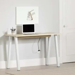 Meubles South Shore Computer Desk - South Shore Bleached Oak and White