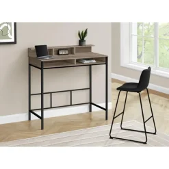 Monarch Computer desk - standing height / hutch / 2 open shelves - 48