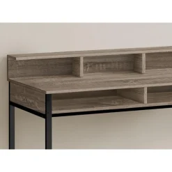 Monarch Computer desk - standing height / hutch / 2 open shelves - 48