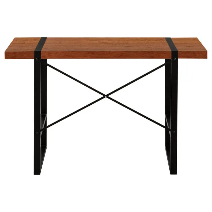 Monarch Computer desk - thick-panel desktop / inset metal legs - 48"l - wood-l - Cherry