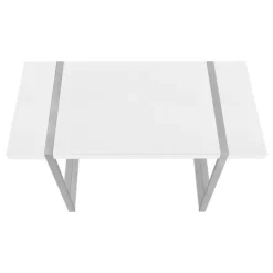 Monarch Computer desk - thick-panel desktop / inset metal legs - 48