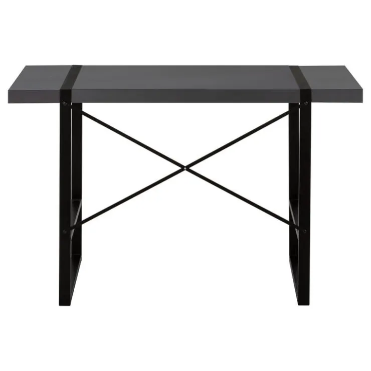 Monarch Computer desk - thick-panel desktop / inset metal legs - 48"l - modern / - Grey