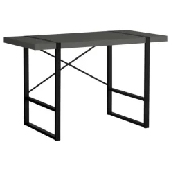 Monarch Computer desk - thick-panel desktop / inset metal legs - 48