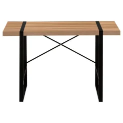 Monarch Computer desk - thick-panel desktop / inset metal legs - 48"l - light reclaim - Black Hot