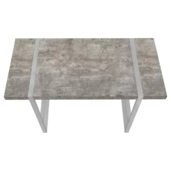Monarch Computer desk - thick-panel desktop / inset metal legs - 48"l - concrete - Grey Clearance