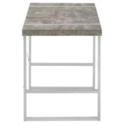 Monarch Computer desk - thick-panel desktop / inset metal legs - 48