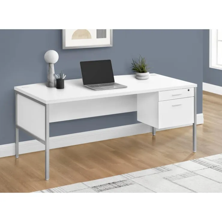Monarch Computer desk 72"l - White Clearance