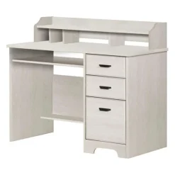 Meubles South Shore Computer Desk with Hutch - South Shore WINTER OAK